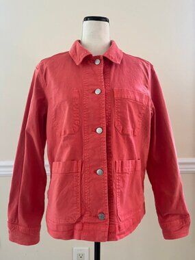 GAP Coral Pink Cotton Chore Utility Jacket - Size M